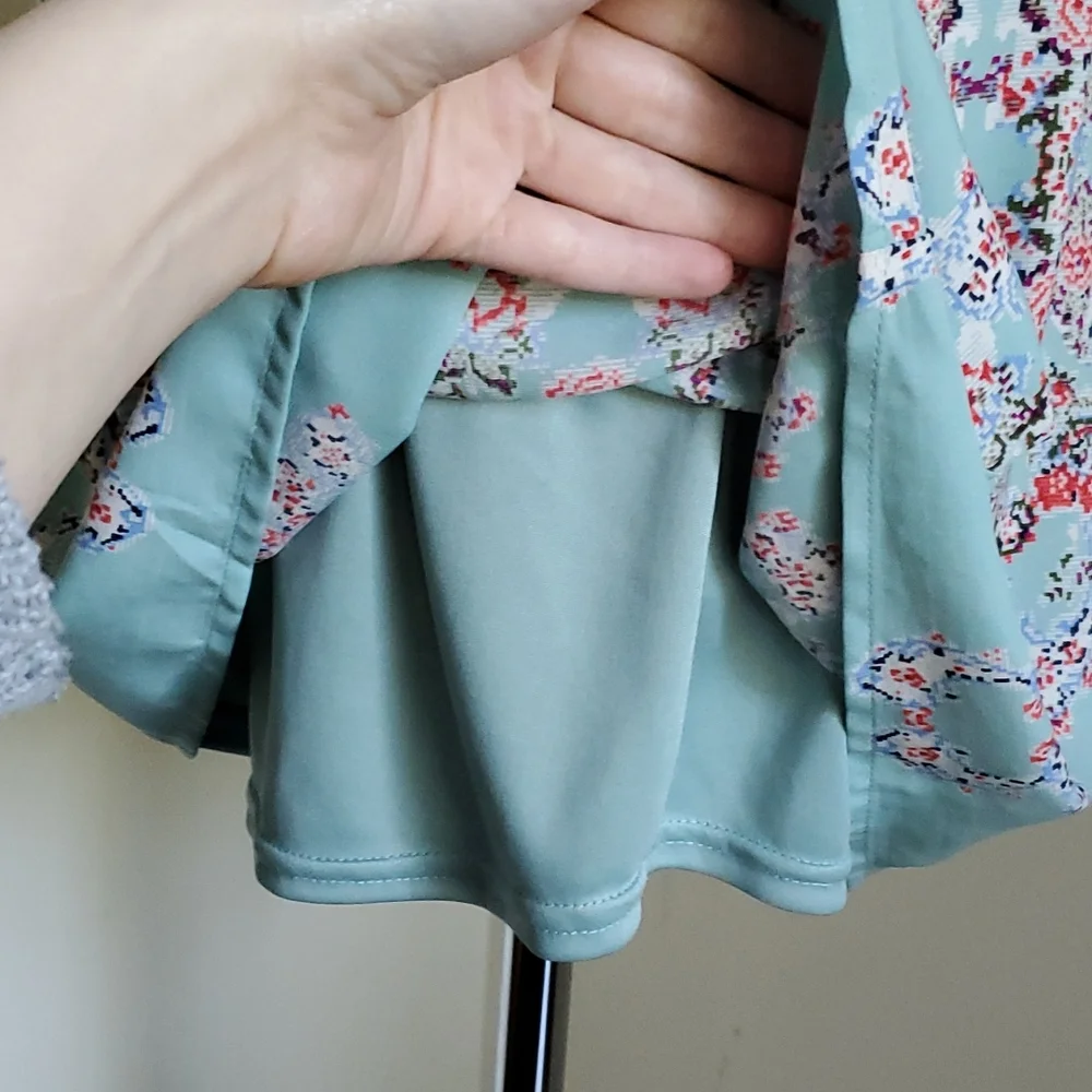 Robin's Egg Blue Floral Strappy Backless Sun Dress - Picture 9 of 14